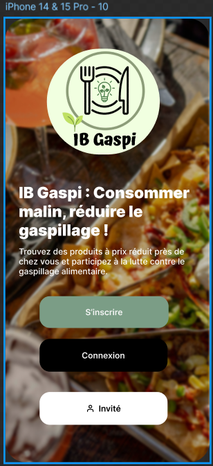 Aperçu 1 - IBgaspi – Plateforme anti-gaspillage alimentaire